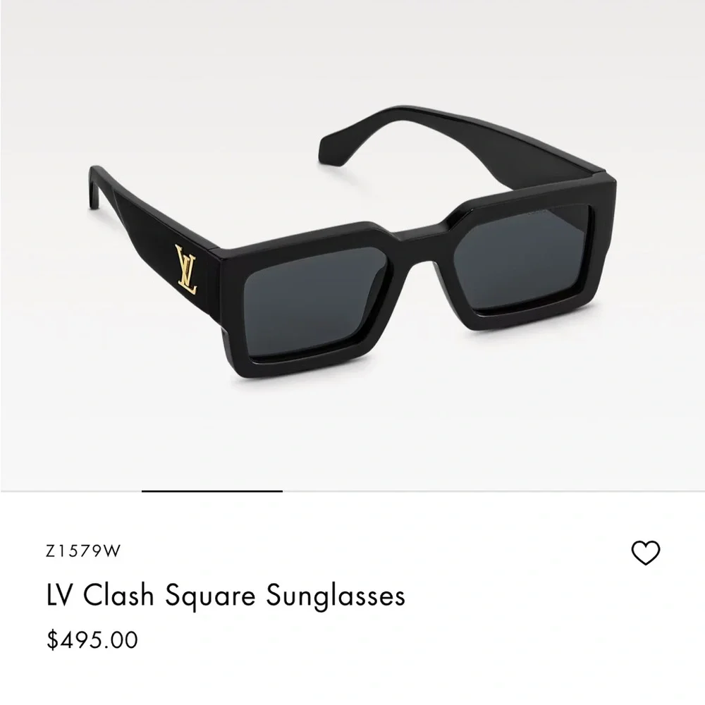 Louis Vuitton Black Square Sunglasses Bold Design - Picture 5 of 10